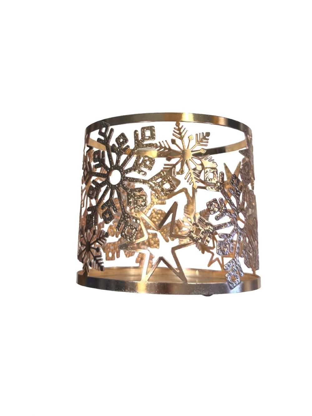 Snowflakes and Stars Candle Holder - Picture 2 of 3